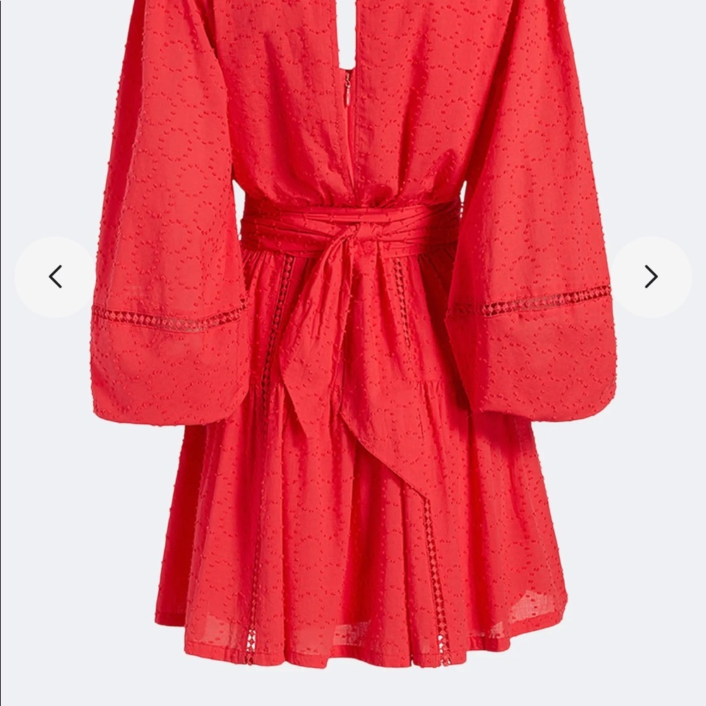 Toccin Tiered Boho Dress in Hibiscus - Picture 5 of 6